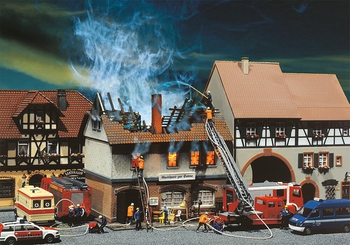 [Faller 130429  ] Faller 130429   H0  Ruine d’incendie Auberge Au Soleil 136 x 119 x 119 mm