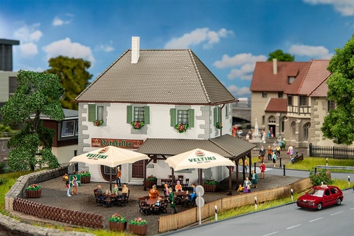 [Faller 130619  ] Faller 130619   H0  Auberge de campagne Veltins 175 x 130 x 152 mm, 200 x 11 x 2 mm