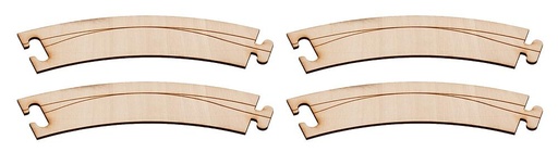 [Faller 161920  ] Faller 161920   H0  Laser-Street coude de voie de conduite 45° R = 268 x 50 mm (4 x)