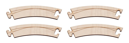 [Faller 161921  ] Faller 161921   H0  Laser-Street coude de voie de conduite 45° R = 218 x 50 mm (4 x)