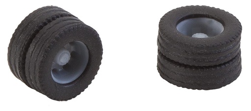 [Faller 163111  ] Faller 163111   H0  2 roues complètes (roues jumelées) roues et jantes pour 7,5 tonnes. 