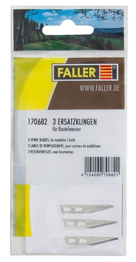 [Faller 170682  ] Faller 170682   H0, TT, N, Z  3 lames de rechange pour couteau de modélisme art 170687 