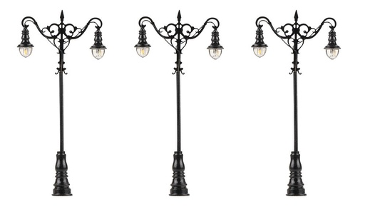[Faller 180106  ] Faller 180106   H0  Réverbère LED, lampes boules suspendues, froid blanc, 3 pièces 