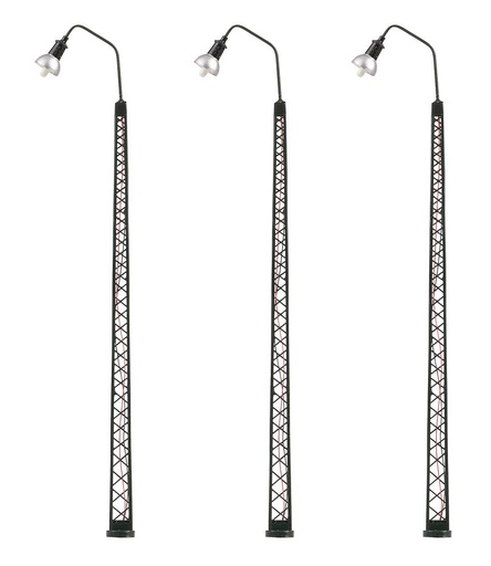 [Faller 180109  ] Faller 180109   H0  Lampes LED cintrée sur poteau en treillis, froid blanc, 3 pièces 