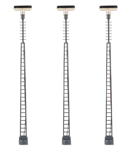[Faller 180110  ] Faller 180110   H0  Lampes LED rapportée sur poteau en treillis, froid blanc, 3 pièces 