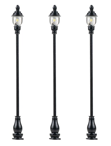 [Faller 180116  ] Faller 180116   H0  Réverbères de parc LED, blanch chaud, 3 pièces 