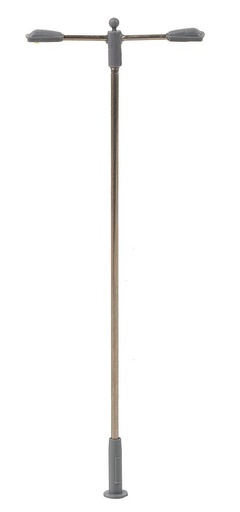 [Faller 180203  ] Faller 180203   H0  Éclairage public LED, lampe en prolongement, deux bras, froid blanc 