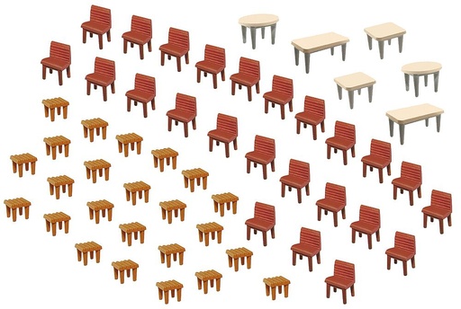 [Faller 180438  ] Faller 180438   H0  7 Tables et 48 Chaises 