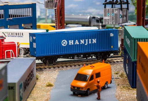[Faller 180842  ] Faller 180842   H0  40' Hi-Cube Conteneur HANJIN 140 x 28 x 33 mm