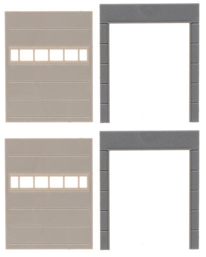 [Faller 180881  ] Faller 180881   H0  2 Parties de mur avec portails, Goldbeck 50 x 60 x 2,5 mm (2 x)