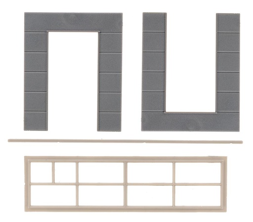 [Faller 180883  ] Faller 180883   H0  2 Éléments de mur à haute fenêtre, Goldbeck 50 x 60 x 2,5 mm (2 x)