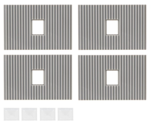 [Faller 180888  ] Faller 180888   H0  4 Éléments de toit avec lanterneaux, Goldbeck 50 x 74,5 x 3 mm (4 x)