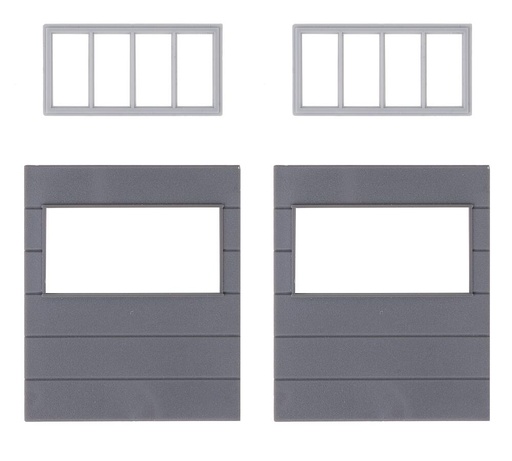 [Faller 180891  ] Faller 180891   H0  2 Éléments de murs avec fenêtres horizontales, Goldbeck 50 x 60 x 2,5 mm (2 x)