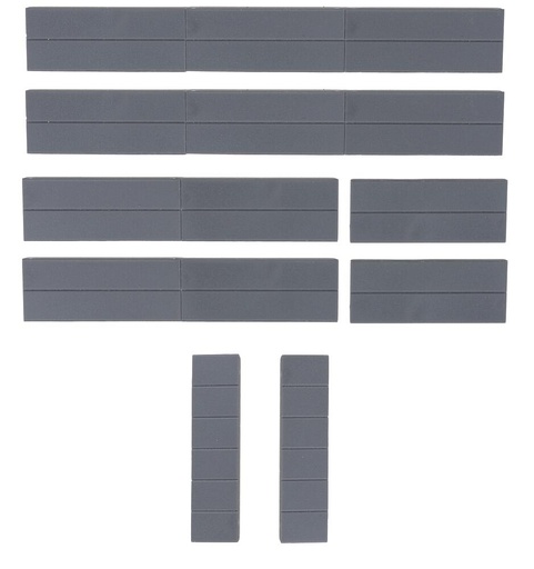 [Faller 180893  ] Faller 180893   H0  Éléments de mur larges, Goldbeck 50 x 20 x 2,5 mm (2 x), 100 x 20 x 2,5 mm (2 x), 150 x 20 x 2,5 mm (2 x), 11 x 60 x 2,5 mm (2 x)