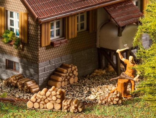 [Faller 180940  ] Faller 180940   H0  6 Petites piles de bois de chauffage 