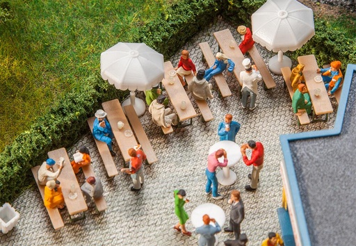 [Faller 180963  ] Faller 180963   H0  5 Tables et bancs de brasserie 