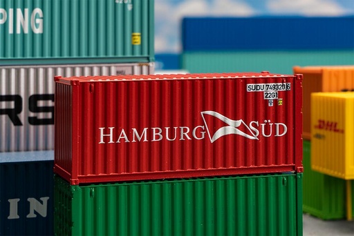 [Faller 182001  ] Faller 182001   H0  20' Conteneur HAMBURG SÜD 69 x 28 x 30 mm