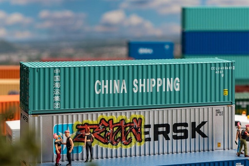 [Faller 182101  ] Faller 182101   H0  40' Conteneur CHINA SHIPPING 140 x 28 x 30 mm