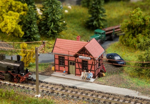 [Faller 212150  ] Faller 212150   N  Station d’arrêt Schönberg 52 x 35 x 38 mm