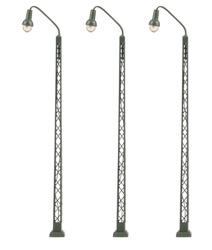 [Faller 272124  ] Faller 272124   N  Lampes LED cintrée sur poteau en treillis, froid blanc, 3 pièces 