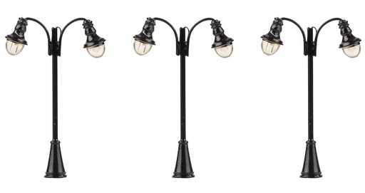 [Faller 272126  ] Faller 272126   N  Réverbères LED, lampes cintrées, froid blanc, 3 pièces 