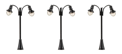 [Faller 272130  ] Faller 272130   N  Réverbères LED, lampes cintrées, blanch chaud, 3 pièces 