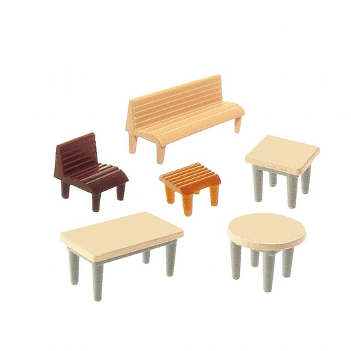 [Faller 272440  ] Faller 272440   N  7 Tables, 24 Chaises, 12 Bancs 
