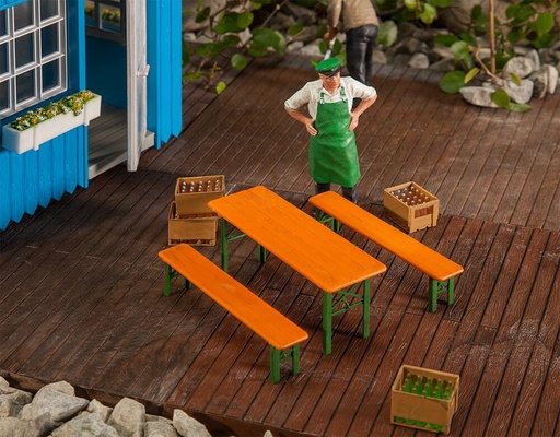 [POLA 333222  ] POLA 333222   G  Table de brasserie and bancs 