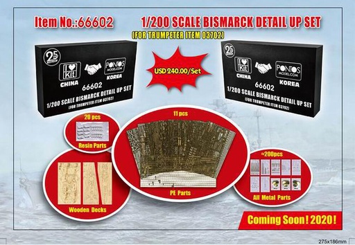 [I LOVE KITS 66602  ] I LOVE KITS 66602  1/200 DKM Bismarck, kit de mise à niveau 