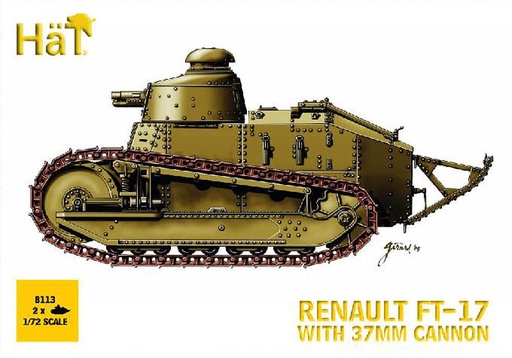 [HAET 8113  ] HAET 8113  1/72 Renault FT 17 / canon de 37 mm 