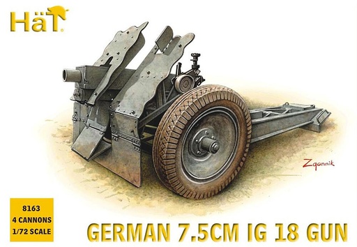 [HAET 8163  ] HAET 8163  1/72 Canon d'infanterie allemand 7,5 cm IG18 
