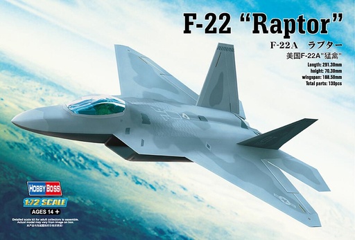 [HOBBY BOSS 80210  ] HOBBY BOSS 80210  1/72 F22A Raptor 