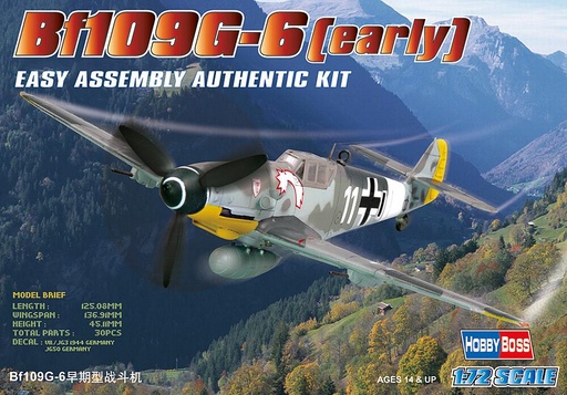 [HOBBY BOSS 80225  ] HOBBY BOSS 80225  1/72 Me Bf 109 G6, première version 