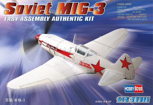 [HOBBY BOSS 80229  ] HOBBY BOSS 80229  1/72 MiG 3 