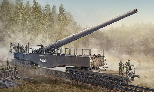 [HOBBY BOSS 82903  ] HOBBY BOSS 82903  1/72 Canon ferroviaire Leopold, 280 mm K5(E) 
