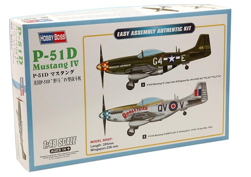 [HOBBY BOSS 85802  ] HOBBY BOSS 85802  1/48 P-51D Mustang IV 