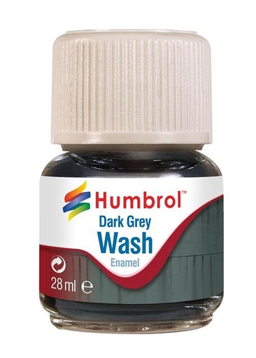 [HUMBROL AV0204  ] HUMBROL AV0204  Enamel-Wash, gris foncé, 28 ml 