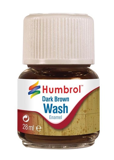[HUMBROL AV0205  ] HUMBROL AV0205  Enamel-Wash, brun foncé, 28 ml 