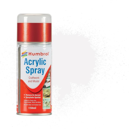 [HUMBROL AD6022  ] HUMBROL AD6022  No 22 Blanc, brillant, bombe aérosol, 150 ml 