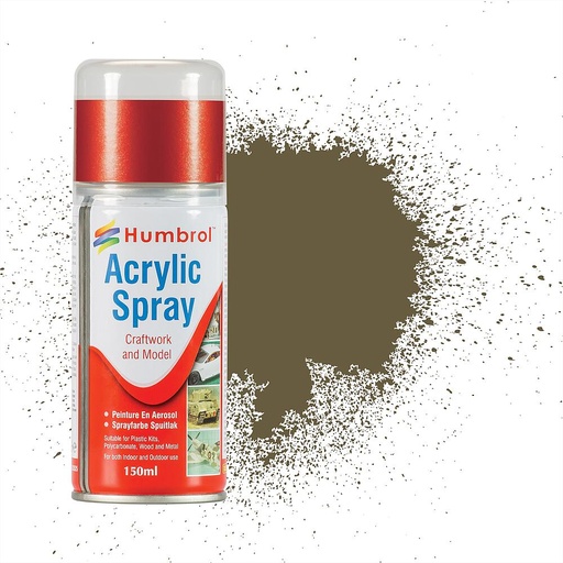[HUMBROL AD6086  ] HUMBROL AD6086  86 Vert camouflage, bombe aérosol, 150 ml 