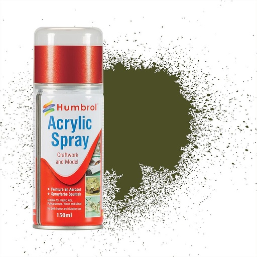 [HUMBROL AD6155  ] HUMBROL AD6155  No 155 Gris olive, mat, bombe aérosol, 150 ml 