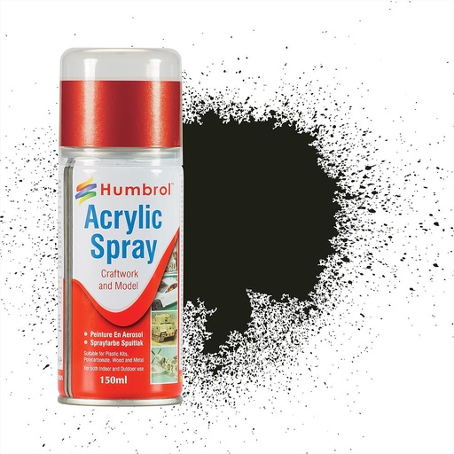 [HUMBROL AD6163  ] HUMBROL AD6163  No 163 Vert foncé, satiné, en bombe, 150 ml 