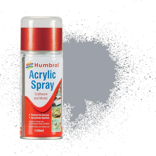 [HUMBROL AD6165  ] HUMBROL AD6165  No 165 Gris lac moyen, satiné, en bombe, 150 ml 