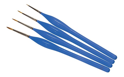 [HUMBROL AG4304  ] HUMBROL AG4304  Set de pinceaux, détail, tailles 00, 0, 1, 2 