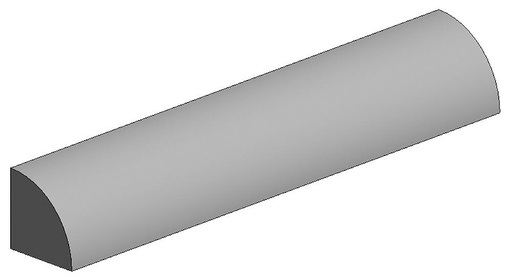 [EVERGREEN 247  ] EVERGREEN 247  Barre quart de rond en polystyrène, diamètre 1,00 mm 350 mm x Ø 1,00 mm