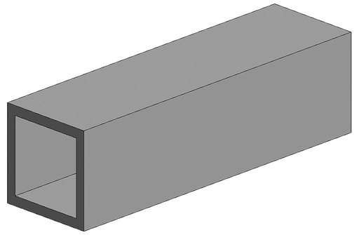 [EVERGREEN 255  ] EVERGREEN 255  Tube carré de polystyrène blanc, 7,90 mm de longueur d'arête - 5/16 350 mm lang, 7,9 mm Kantenlänge - 5/16