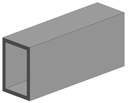 [EVERGREEN 257  ] EVERGREEN 257  Tube rectangulaire en polystyrène blanc 350 x 3,2 x 6,3 mm