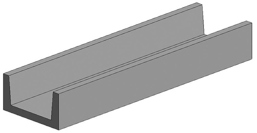 [EVERGREEN 268  ] EVERGREEN 268  Profilé U en polystyrène blanc 350 x 7,9 x 2,4 mm - 5/16