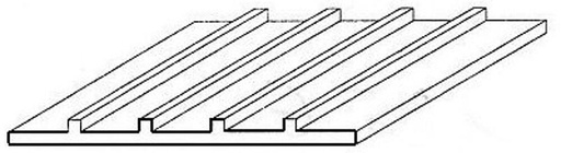 [EVERGREEN 14150  ] EVERGREEN 14150  Panneau de structure en polystyrène blanc, trame 3,70 mm 300 x 600 x 1,00 mm