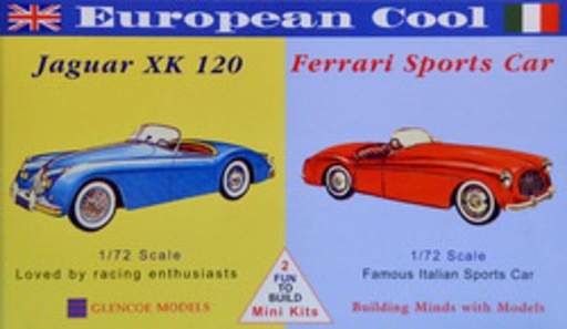 [GLENCOE 3604  ] GLENCOE 3604  1/72 Jaguar XK 120, Ferrari 